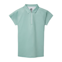 FJ Short Sleeve Quarter Zip Women's Shirt [SAGE/WHT]