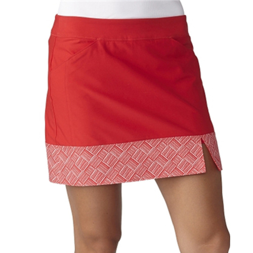 Adidas Tour Print Hem Ladies Skort - Red [Size: X Large]