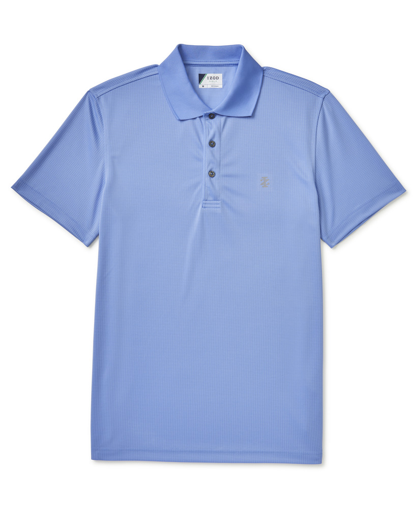 IZOD Solid Grid Polo - Riviera Blue