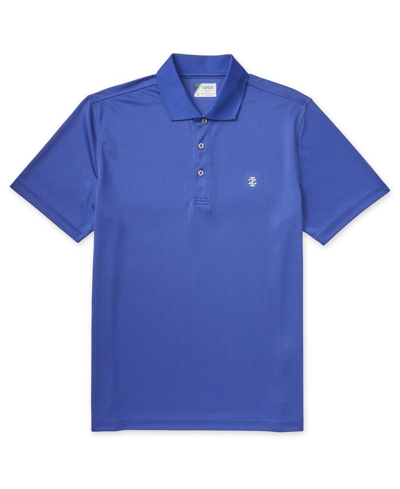 IZOD Solid Grid Polo - Cobalt Blue