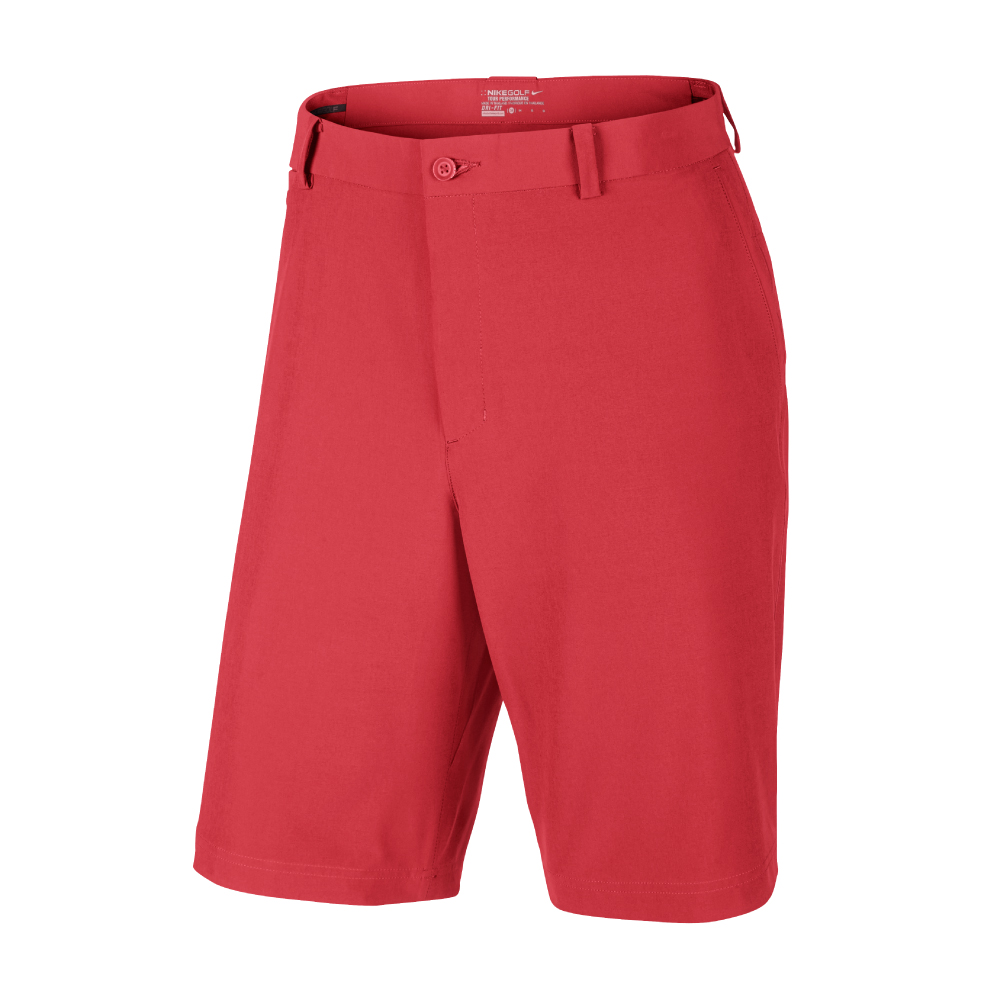 nike red woven shorts