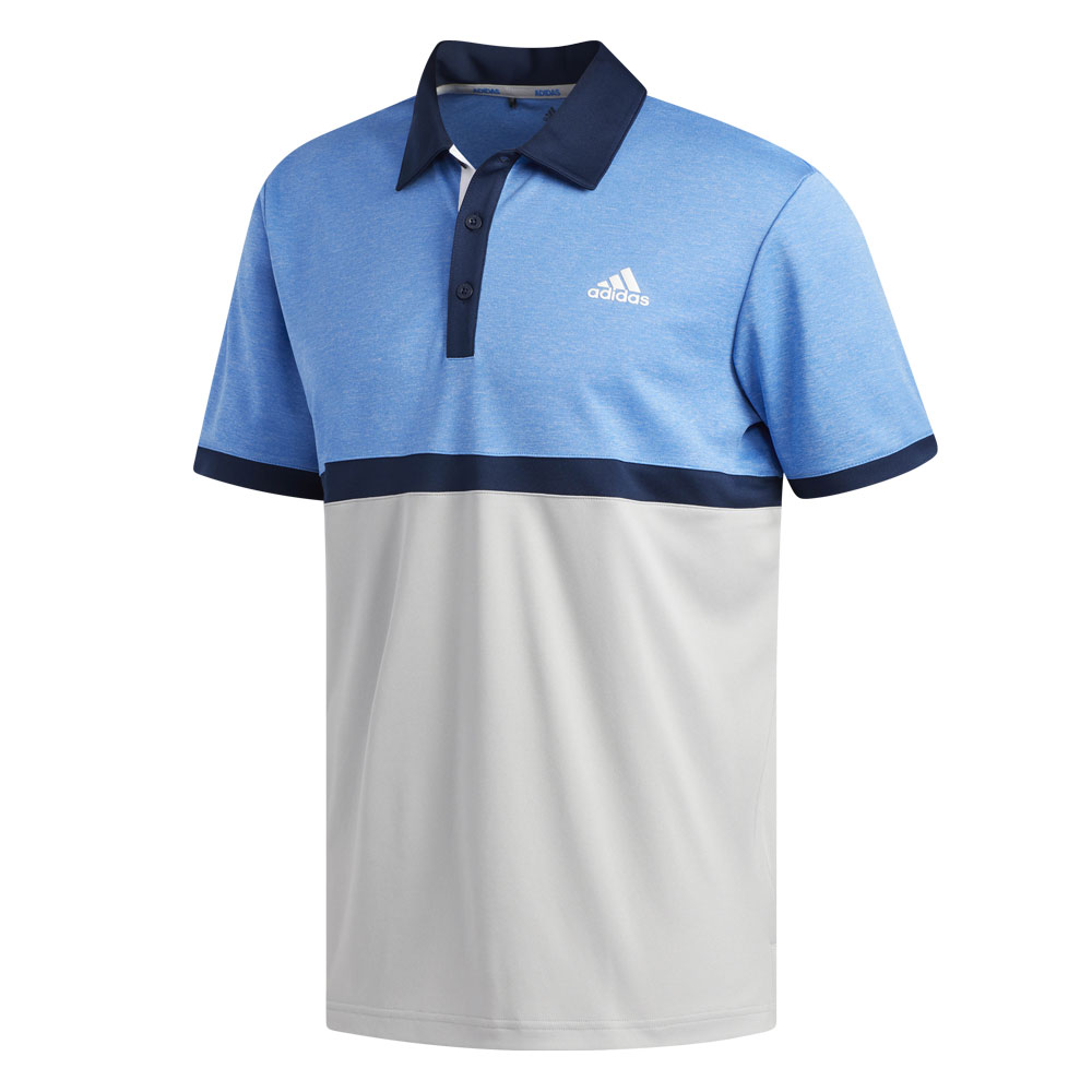 adidas Heather Block Polo - Navy - Adidas Golf