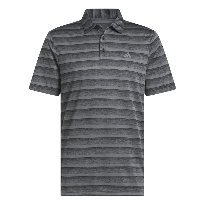 Adidas Two Colour Men s Striped Polo BLK GRY
