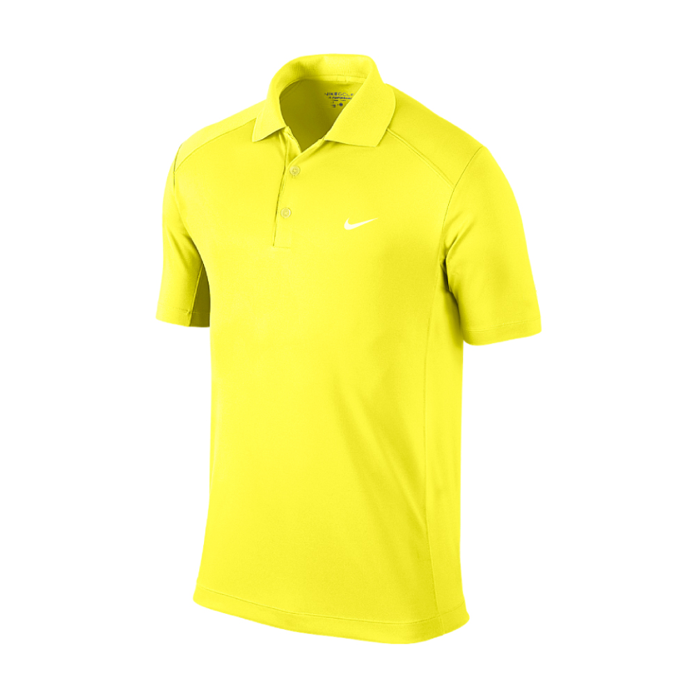 yellow dri fit polo