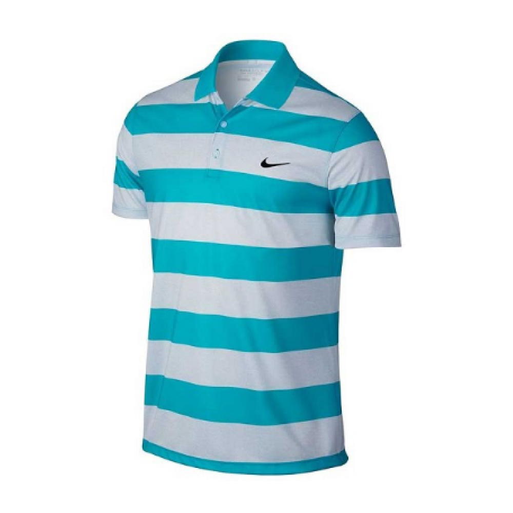 Nike Men's Victory Bold Stripe Golf Polo - Gamma Blue | Free Delivery ...