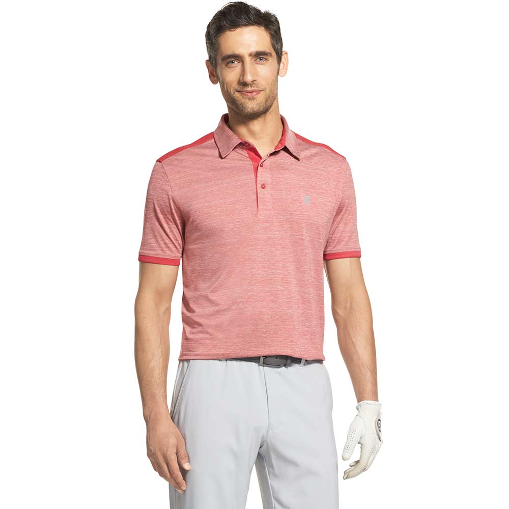 IZOD SS Cool Flex Polo Shirt Saltwater Red