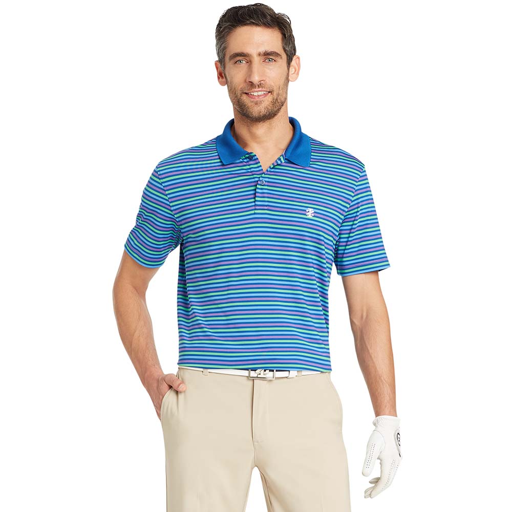 IZOD SS Greenie Stripe Multi - Blue - IZOD Golf