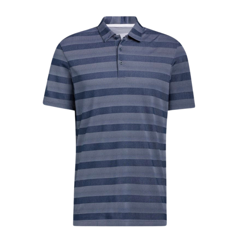 Adidas Two-Colour Men's Striped Polo [NVY/WHT]