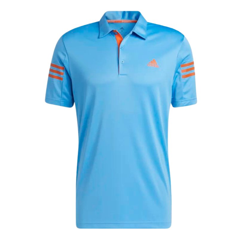 Adidas 3 Stripe Men s Polo Shirt BLUE