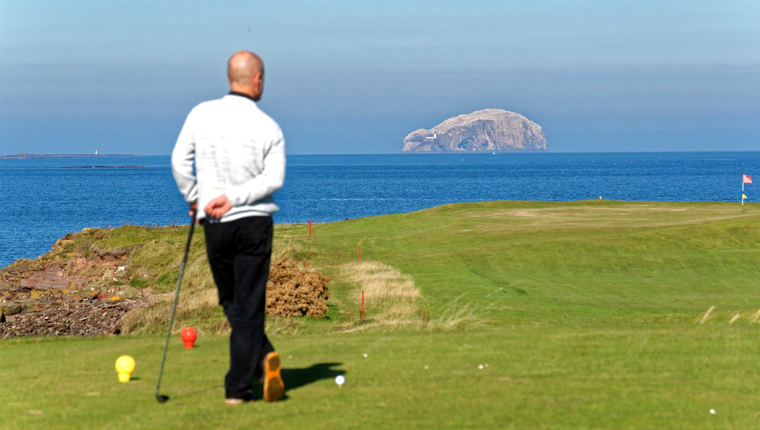 golfer thinking about his next shot