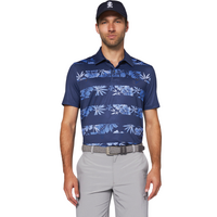 IZOD Tropical Palm Stripe Men's Polo [PEACOAT]