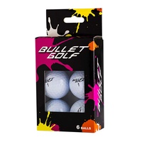 Bullet White Golf Balls - 6 Pack