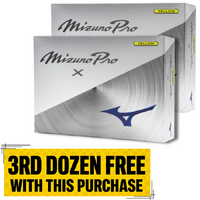 Mizuno Pro X Golf Balls [2025][YELLOW][2 DOZEN]