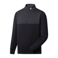 FJ Heather Yoke Half Zip Pullover [BLACK]