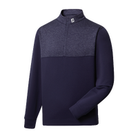 FJ Heather Yoke Half Zip Pullover [NAVY]