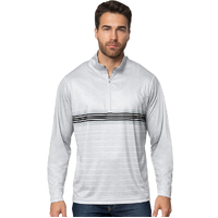 Antigua Bullseye Quarter Zip Pullover [GRY/BLK]