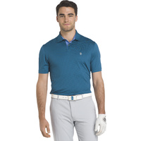 IZOD SS Greenie Feed Stripe Jersey Polo - Saxony Blue
