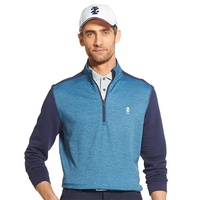 IZOD Long Sleeve 1/2 Zip Ribbed Jacket - Peacoat