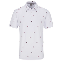 PING Two Tone Men's Polo - White/Rosewood