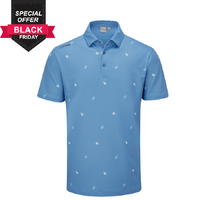 PING Two Tone Men's Polo - Danube/Infinity Blue