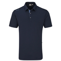 PING Cillian Men's Polo - Navy/Stone Blue