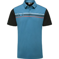 PING Morten Men's Polo - Danube/Navy Multi