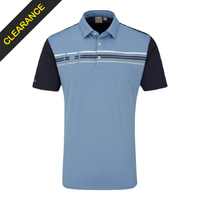 PING Morten Men's Polo [STONE BLUE/NAVY]