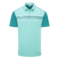 PING Morten Men's Polo [AQUARIUS/EVERGLADE][S]