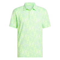 Adidas Textured Print Men's Polo [WHT/LIME BURST]