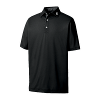 FJ Gingham Trim Men's Polo [Black]