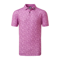 FJ Glass Print Lisle Men's Polo [ORCHID]