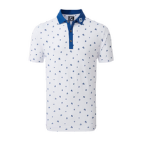 FJ Scattered Floral Men's Polo [WHITE]