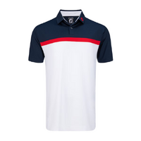 FJ Lisle Colour Block Men's Polo [NVY/RED/WHT]