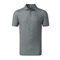 FJ Glass Print Men's Polo [LAVA]