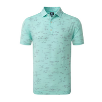 FJ Tropic Men's Polo [AQUA/LAVA]