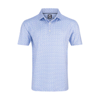 FJ Micro Floral Men's Polo [BLU/WHT]