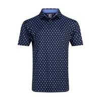 FJ Flower Foulard Print Men's Polo [NAVY]