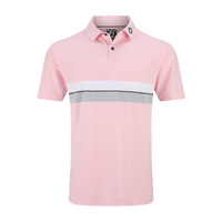FJ Double Chest Band Men's Polo [LT PINK]