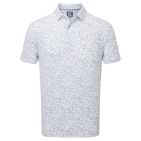 FJ Scottish Town Print Men's Polo [WHT/NVY]