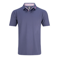 FJ Solid Stretch Floral Trim Polo [PUR/PNK]
