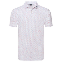 FJ Bounce Print Men's Polo [WHT/HIB/FLT]