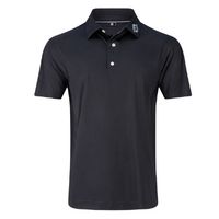 FJ Tonal Dot Print Men's Polo [BLACK]