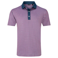 FJ Lattice Print Men's Polo [DK DEN/PNK LEM]