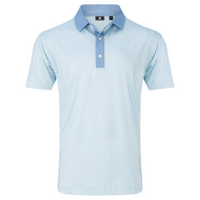 FJ Lattice Print Men's Polo [BLU/WHT/PIST]