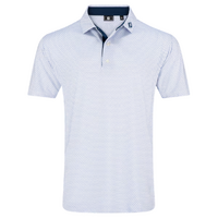 FJ Deco Diamond Print Men's Polo [WHT/NVY]