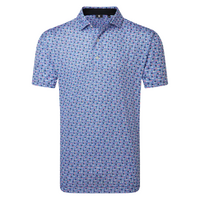 FJ Surfs Up Print Men's Polo [WHT/VIO/PNK/BLK]