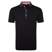 FJ Star Geo Trim Men's Polo [BLACK]