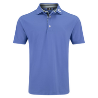 FJ Stretch Gingham Trim Men's Polo [VIOLET]