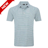 FJ Shadow Stripe Men's Polo [WHT/GRN/NVY]