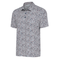 Antigua Chippie Men's Polo - Blue/Navy/Coral